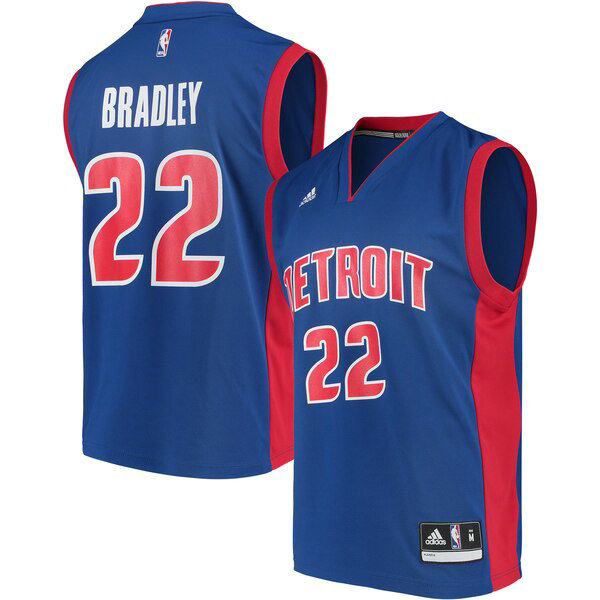 Camiseta Avery Bradley 22 Detroit Pistons adidas Road Replica Azul Hombre